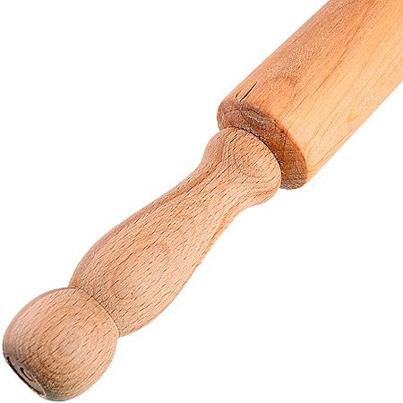 Скалка деревянная 40 см вращающаяся ручка, бук 7113