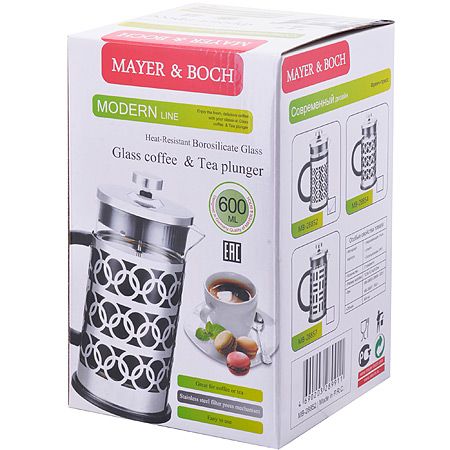 Френч-пресс из нержавеющей стали 600 мл Mayer&Boch 