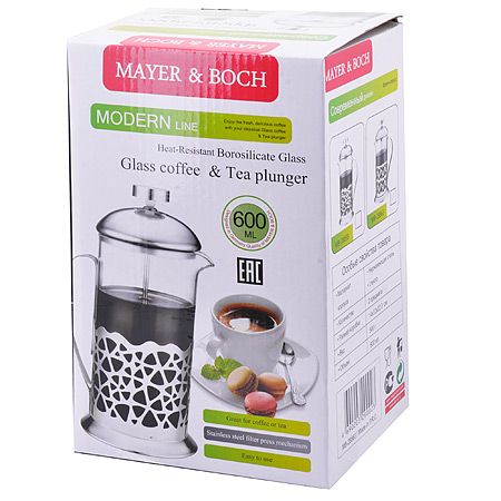 Френч-пресс из нержавеющей стали 600 мл Mayer&Boch 