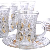 Набор для чая стекляный 12 предметов LORAINE 27087
