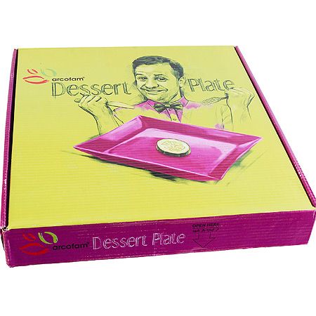 Набор тарелок из 7шт 'Аркофам' из стекла красные тюльпаны