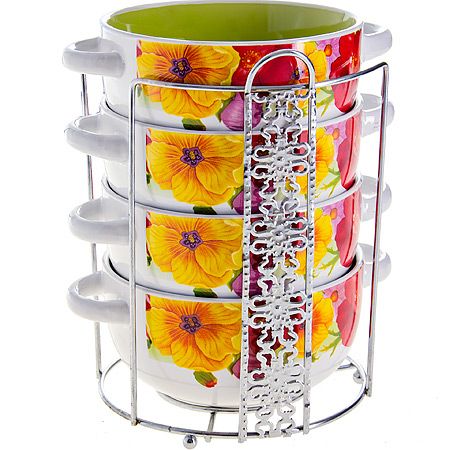 Набор супниц 5 предметов 540 мл на подставке LORAINE