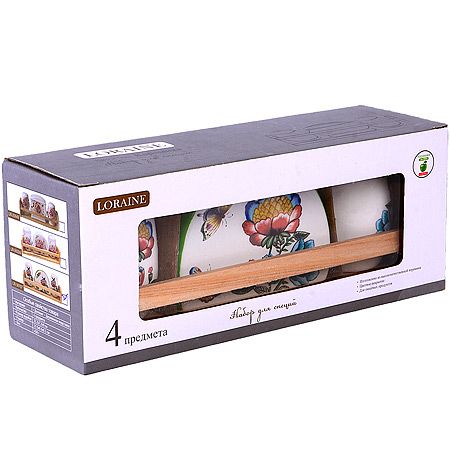 Набор для специй 4 предмета Летний букет доломит 30797 LORAINE