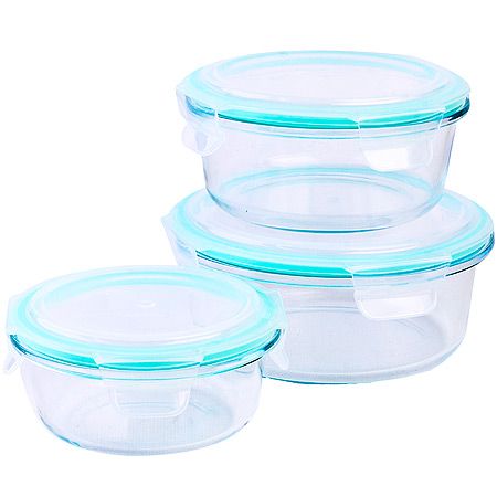 Набор контейнеров с крышками из 3 шт 360/600/900 мл стекло/полипропилен MAYERBOCH 31011