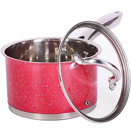 Ковш с крышкой 16 см 2л красный Mayer&Boch