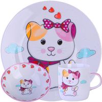 Детский набор посуды, 3 предмета, Котенок 60403 LORAINE