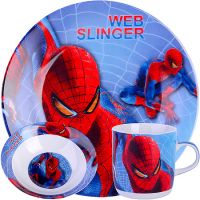 Детский набор посуды, 3 предмета, Человек Паук 60408 LORAINE