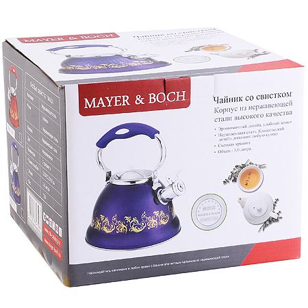 Чайник 3 л из нержавеющей стали со свистком Mayer&Boch 31215