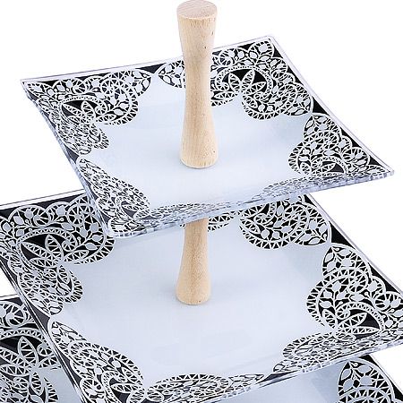 Ваза для фруктов КРУЖЕВО-11 3-х ярусная 163803