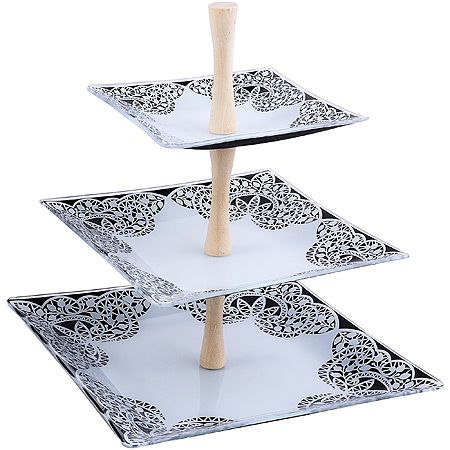 Ваза для фруктов КРУЖЕВО-11 3-х ярусная 163803