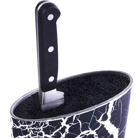 Подставка для ножей 21,8 см черный/белый овальная 22 см Mayer&Boch