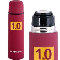 Термос 1л нержавеющая сталь бордовый Mayer&Boch