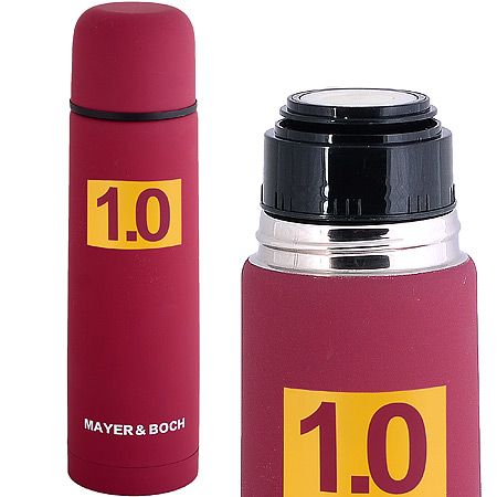 Термос 1л нержавеющая сталь бордовый Mayer&Boch