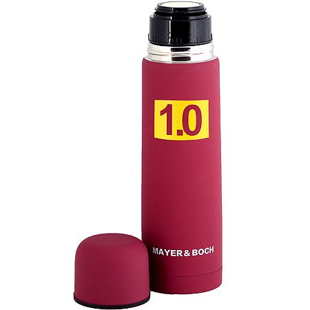 Термос 1л нержавеющая сталь бордовый Mayer&Boch