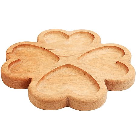 Менажница бук 25 см Клевер, светлое дерево