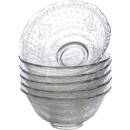 Набор салатников 6 шт 250 мл прозрачный LORAINE