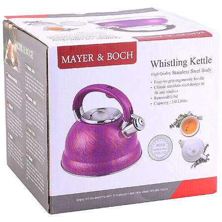 Чайник 3 л из нержавеющей стали со свистком Mayer&Boch 31211