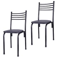 Стул 'АСОС' кожа/квадрат черный 5544-3