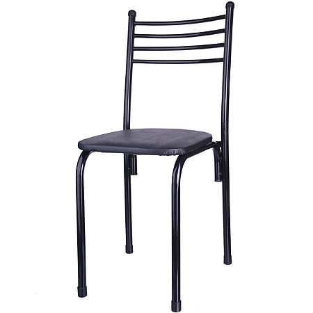 Стул 'АСОС' кожа/квадрат черный 5544-3