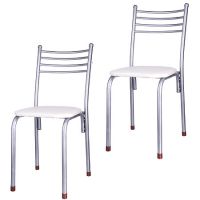 Стул 'АСОС' кожа/квадрат белый 5544-5