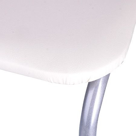 Стул 'АСОС' кожа/квадрат белый 5544-5