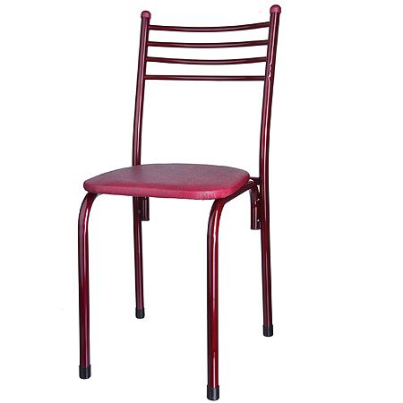 Стул 'АСОС' кожа/квадрат бордовый 5544