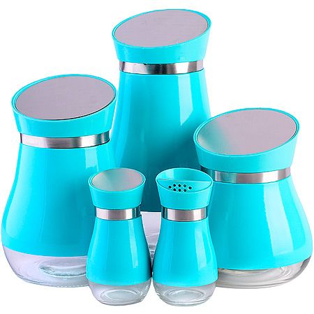 Набор для сыпучих продуктов 5 предметов, стекло/нержавеющая сталь 31033 MAYERBOCH