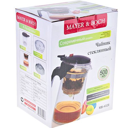 Заварочный чайник 0,5л (френч пресс) Mayer&Boch