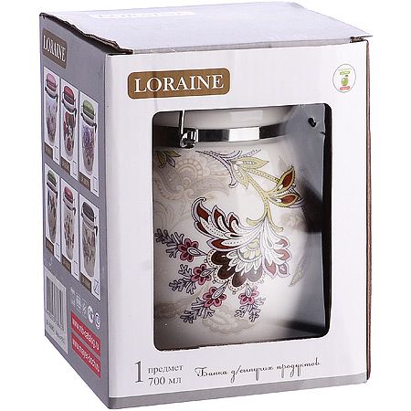 Банка для сыпучих 700 мл Земляника LORAINE