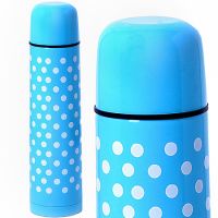 Термос 1л нержавеющас сталь, металлическая колба, голубой Mayer&Boch