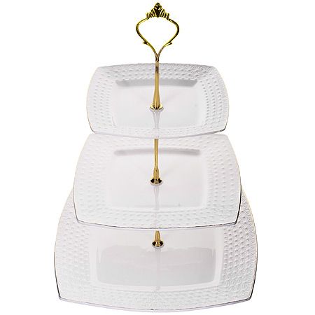 Конфетница Loraine ЭЛИС 3-х ярусная 15-20-26 см 