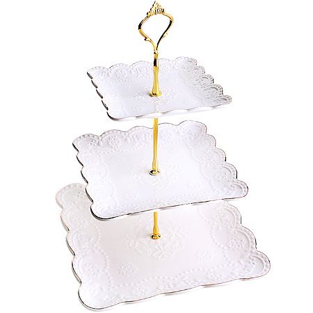 Конфетница Loraine ЭЛИС 3-х ярусная 15-20-26 см 1,655 кг 