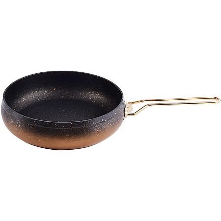 Сковорода алюминиевая 24 см мраморная крошка черный/золотистый Hascevher