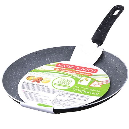 Блинница Mayer&Boch 22 см покрытие с мраморной крошкой индукционное дно цвет серый 