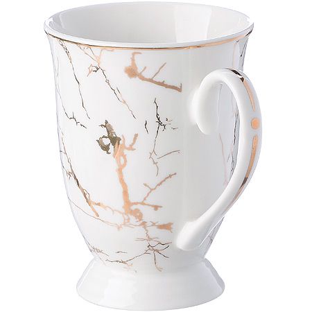 Кружка 300 мл фарфор белый/золотой LORAINE