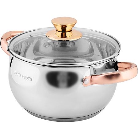 Набор кастрюль 2л+3л+4л из нержавеющей стали, цвет бронза Mayer&Boch