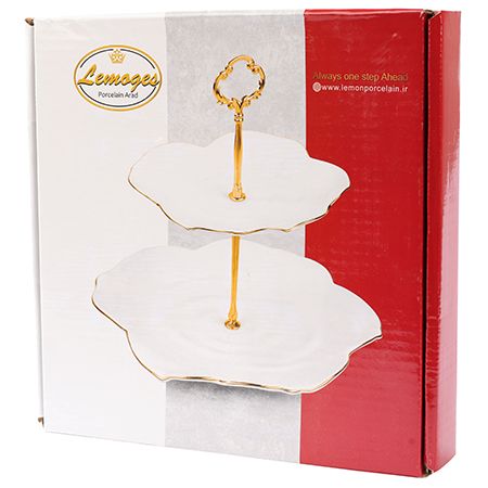 Конфетница 2 яруса 3 предмета фарфор LORAINE 90026-200