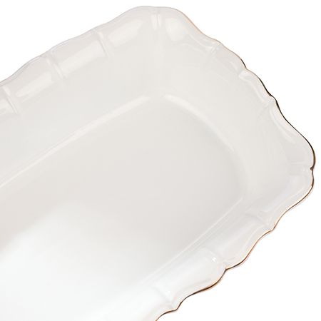Блюдо сервировочное для подачи 23.5x17 см фарфор LORAINE 90044-401S