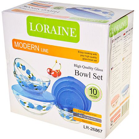 Салатницы для микроволновой печи Loraine 10 предметов 26867-2