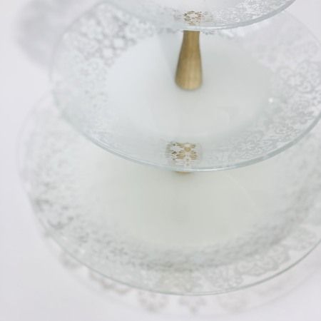 Ваза для фруктов КРУЖЕВО-2 3-х ярусная 6 предметов стекло/дерево 161763