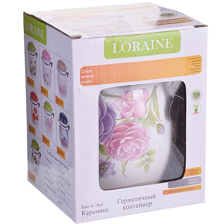Банка для сыпучих продуктов LORAINE «Камелия» 750 мл 