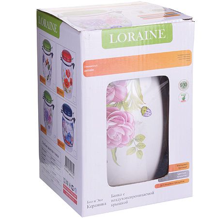 Банка для сыпучих продуктов LORAINE «Камелия» 900 мл 