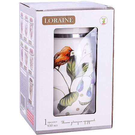 Банка для сыпучих 930 мл Птичка LORAINE