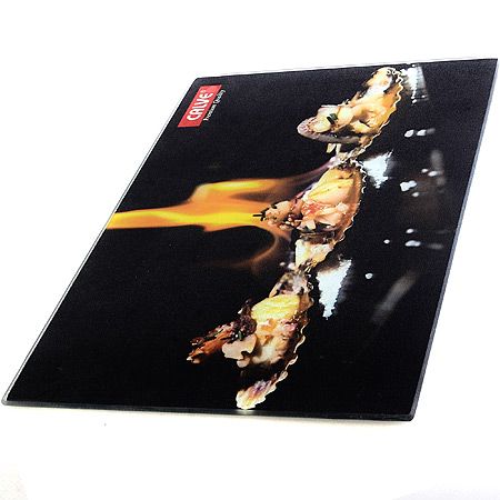 Доска разделочная 20x30 см стеклянная пламя CALVE