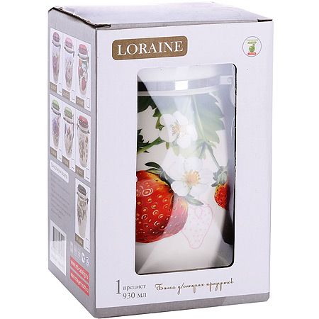 Банка для сыпучих продуктов LORAINE «Клубинка» 900 мл 