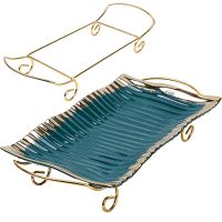 Фруктовница 42.5х21.2х8 см 2 предмета, фарфор/металл 12104 LORAINE