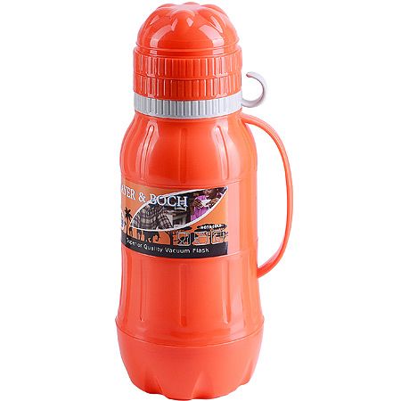 Термос 1,8л + 3 чашки стеклянная колба красный Mayer&Boch