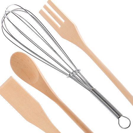 Набор кухонных принадлежностей 7 предметов бамбук/металл CJT013