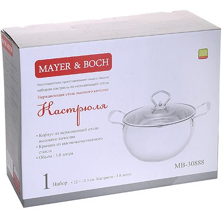 Кастрюля с крышкой 3,8л Mayer&Boch