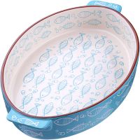 Форма для запекания 2,7 л керамика овальная, голубой LORAINE